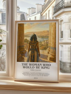 The Woman Who Would Be King bookish poster colour and style options – Kara Cooney book art