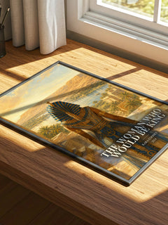 The Woman Who Would Be King watercolour book poster framed on wall – non fiction wall art