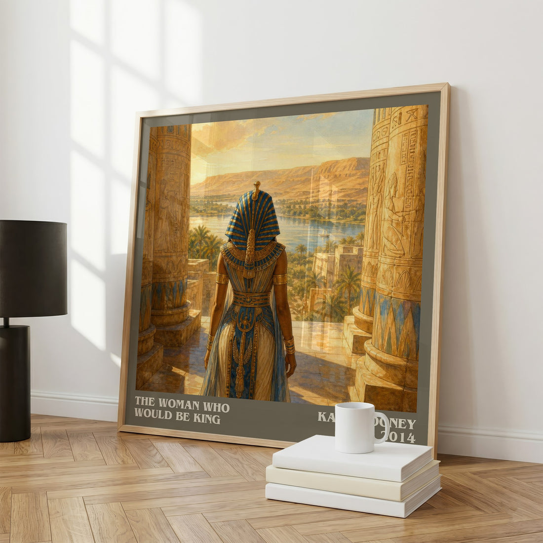 The Woman Who Would Be King literary print framed by window – literary home decor