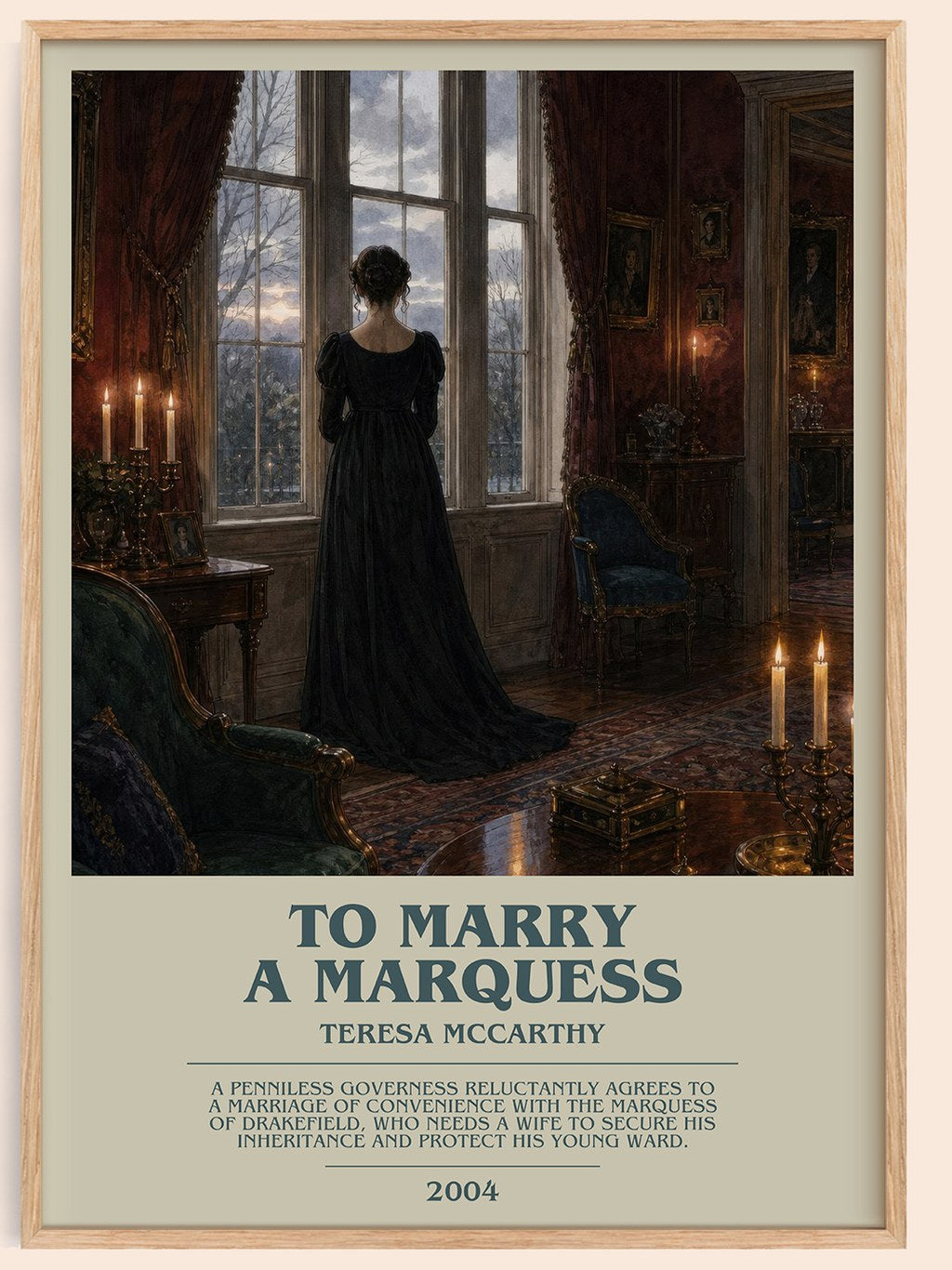 To Marry a Marquess bookish book poster by Teresa McCarthy – framed literary art print