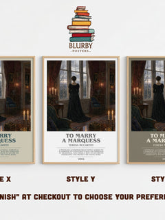 To Marry a Marquess bookish print in frame leaning in hallway – romance wall art