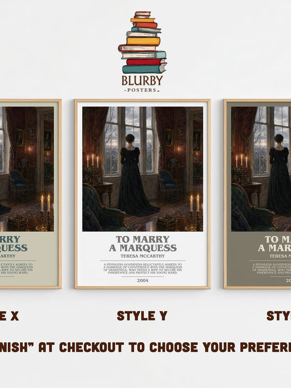 To Marry a Marquess bookish print in frame leaning in hallway – romance wall art