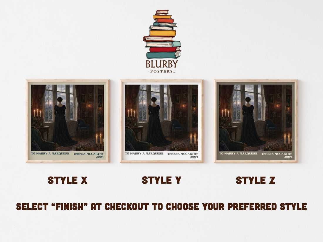 To Marry a Marquess literary print in frame leaning in hallway – romance wall art (mockup)
