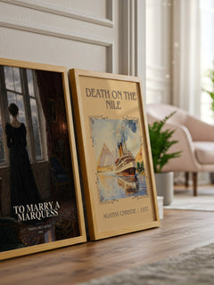 To Marry a Marquess watercolour print framed by window – literary home decor