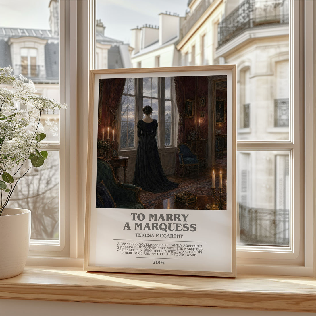 To Marry a Marquess bookish poster colour and style options – Teresa McCarthy book art