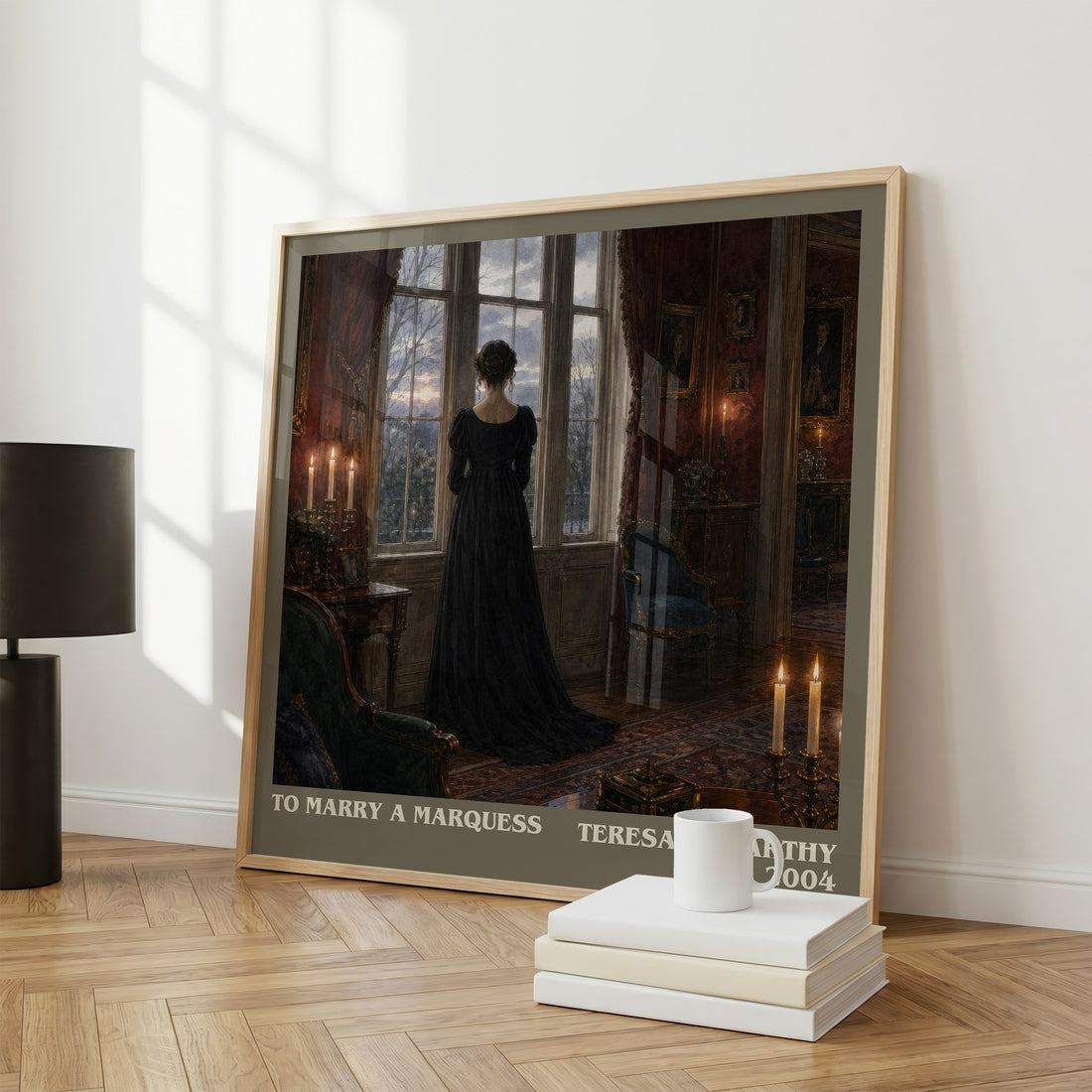 To Marry a Marquess literary print framed by window – literary home decor