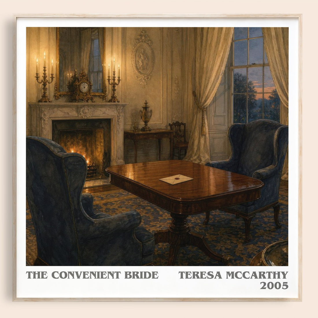 The Convenient Bride literary book poster by Teresa McCarthy – framed literary art print