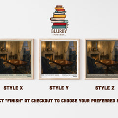 The Convenient Bride literary print in frame leaning in hallway – romance wall art