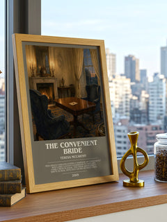 The Convenient Bride bookish print framed by window – literary home decor