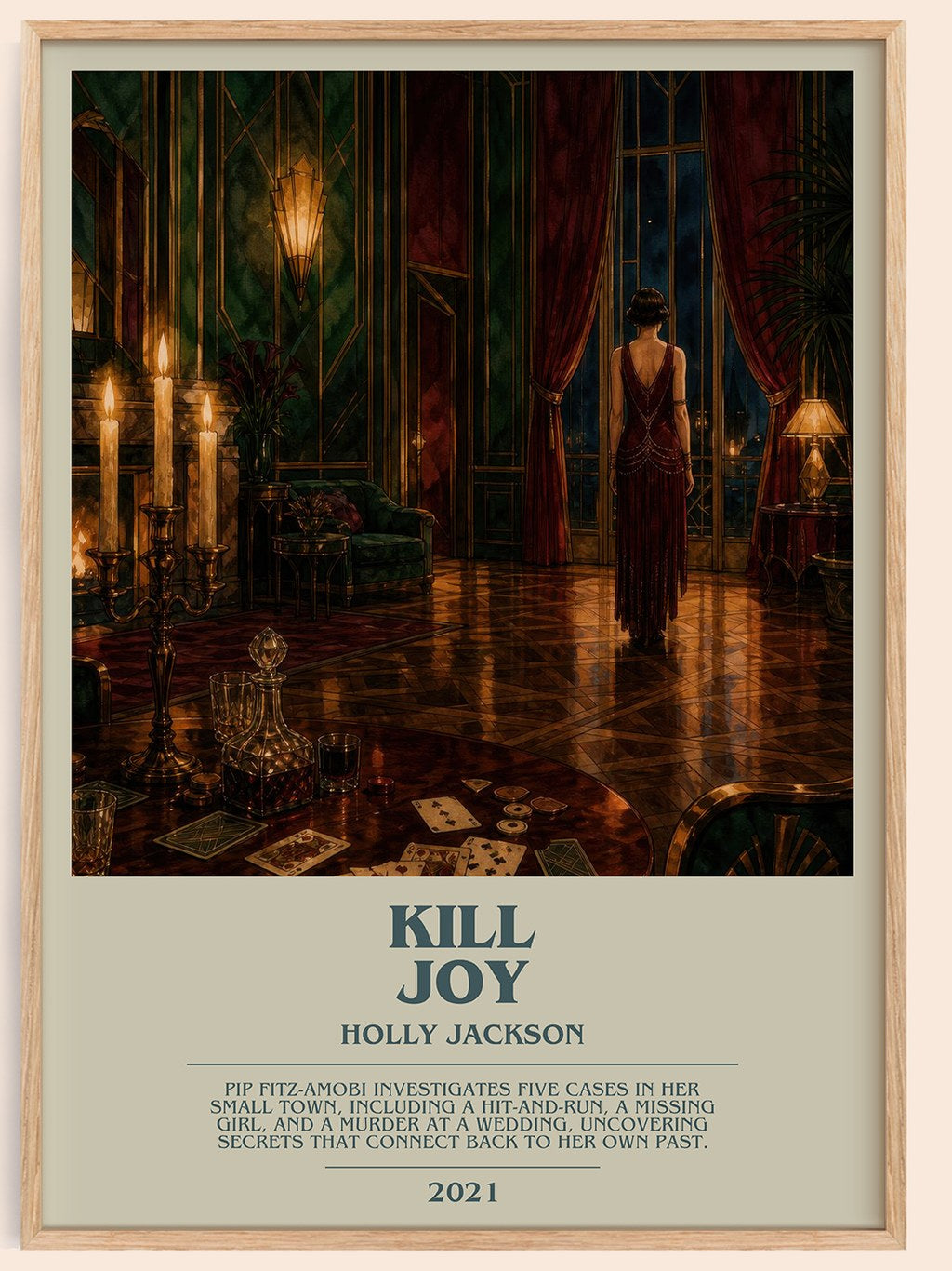 Kill Joy bookish book poster by Holly Jackson – framed literary art print