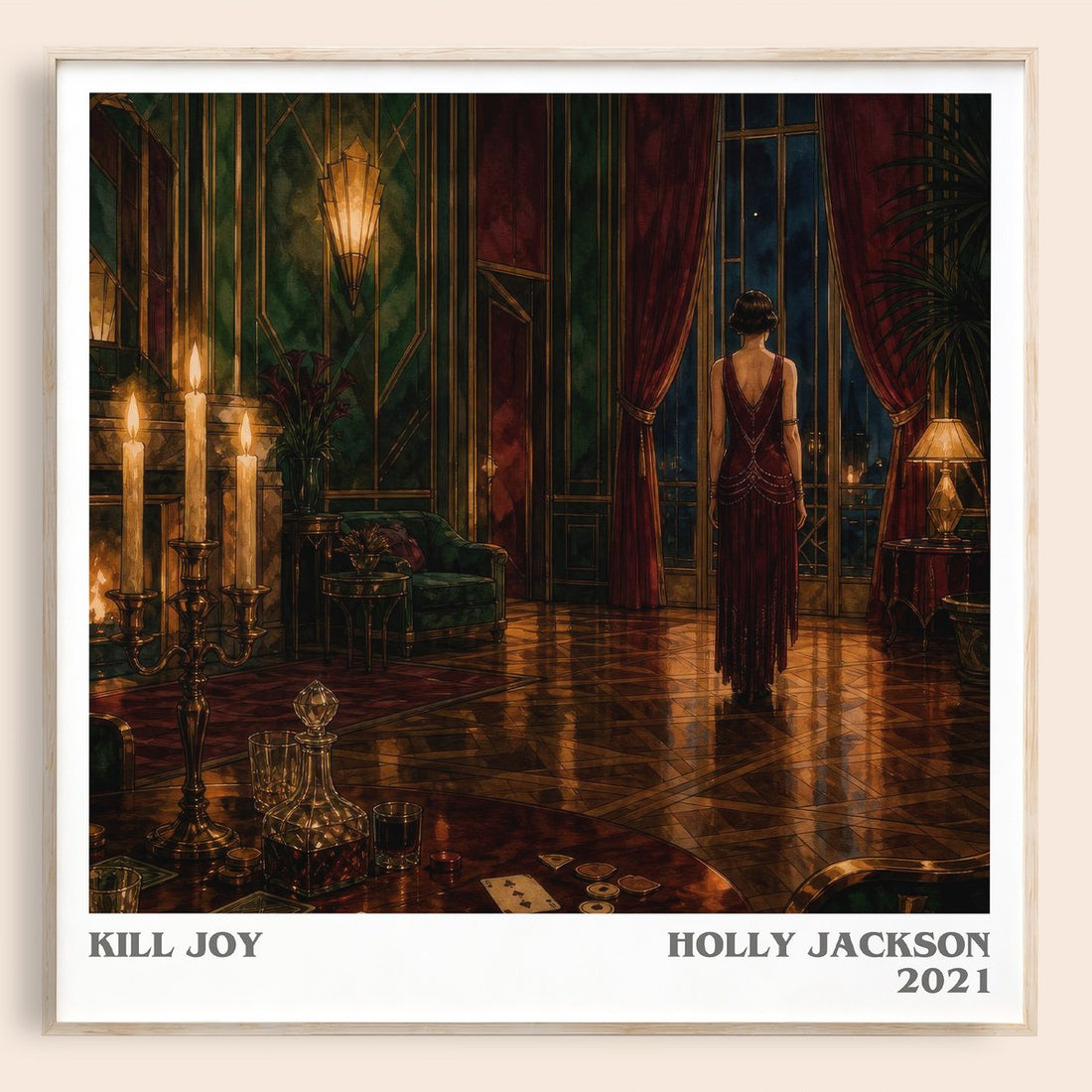 Kill Joy literary book poster by Holly Jackson – framed literary art print