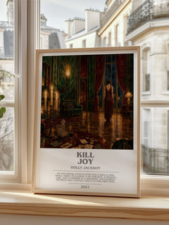 Kill Joy bookish poster colour and style options – Holly Jackson book art