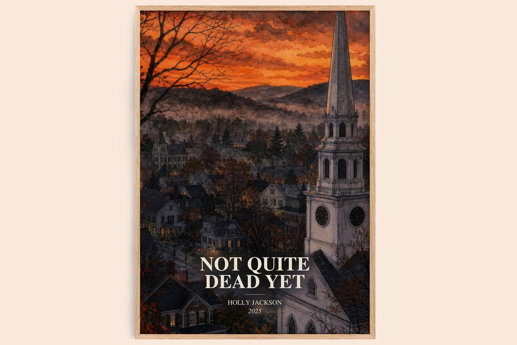 Not Quite Dead Yet Book Watercolour Illustration by Holly Jackson