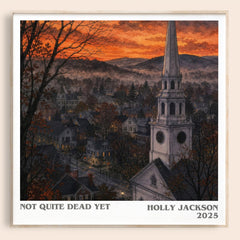 Not Quite Dead Yet literary book poster by Holly Jackson – framed literary art print