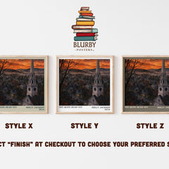 Not Quite Dead Yet literary print in frame leaning in hallway – thriller wall art