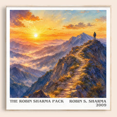 The Robin Sharma pack literary book poster by Robin S. Sharma – framed literary art print