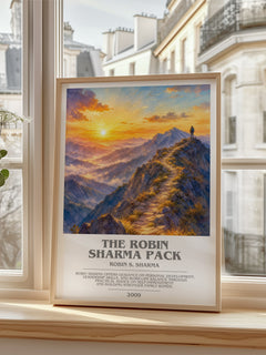 The Robin Sharma pack bookish poster colour and style options – Robin S. Sharma book art