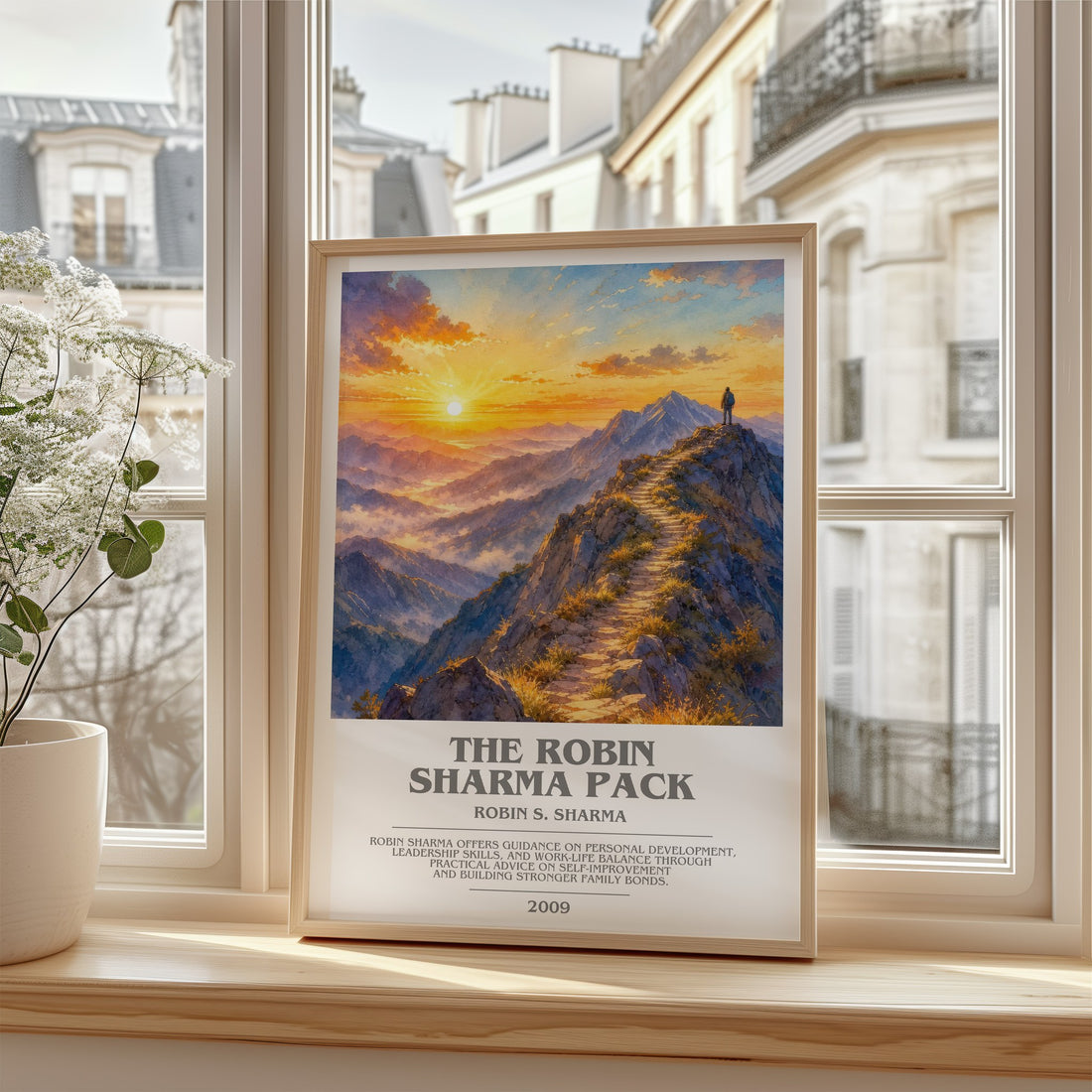 The Robin Sharma pack bookish poster colour and style options – Robin S. Sharma book art