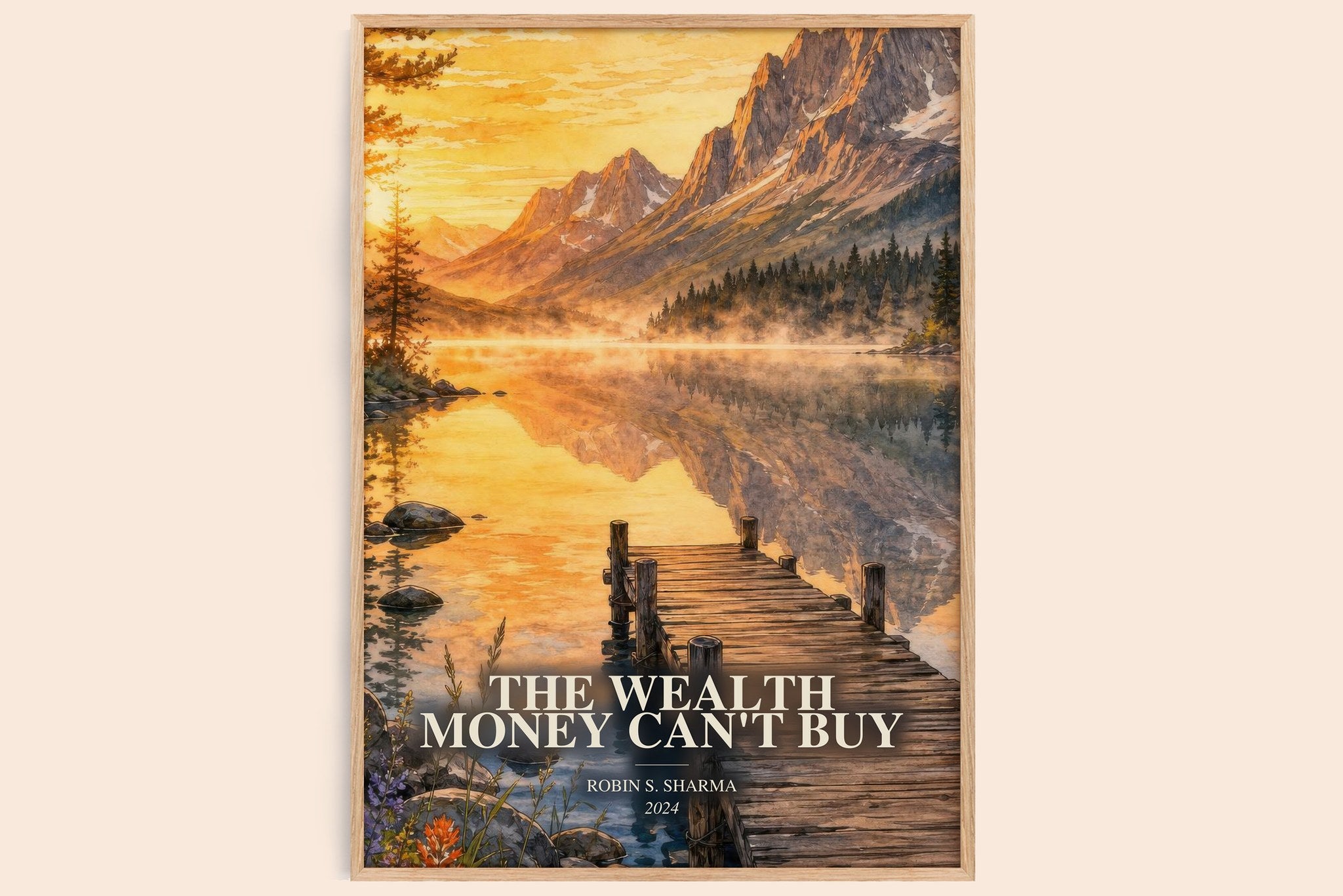 Wealth Money Can't Buy Book Watercolour Illustration by R. Sharma