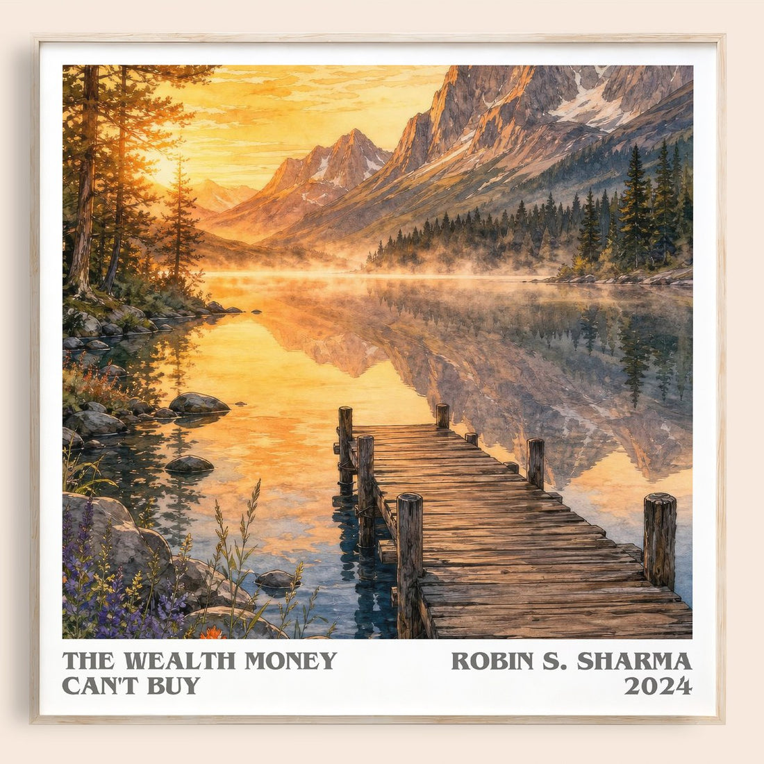 The Wealth Money Can't Buy literary book poster by Robin S. Sharma – framed literary art print