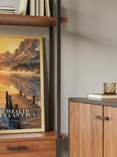 The Wealth Money Can't Buy book watercolour illustration paper finish options – matte satin gloss