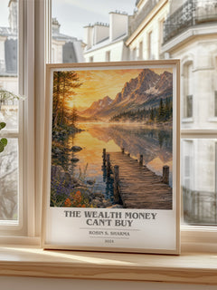 The Wealth Money Can't Buy book cover poster colour and style options – Robin S. Sharma book art