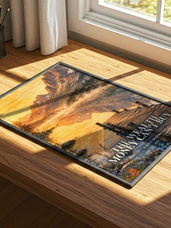 The Wealth Money Can't Buy watercolour book poster framed on wall – non fiction wall art