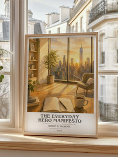The Everyday Hero Manifesto book cover poster colour and style options – Robin S. Sharma book art