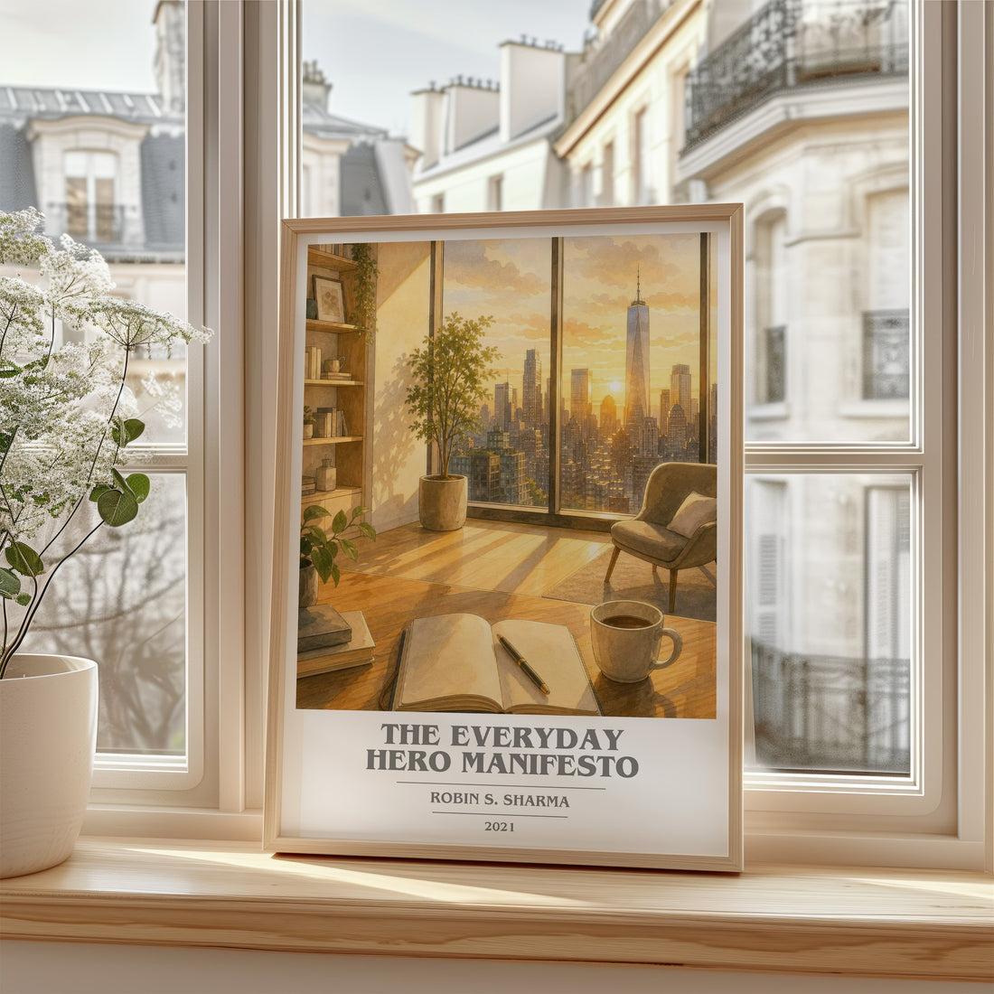 The Everyday Hero Manifesto book cover poster colour and style options – Robin S. Sharma book art
