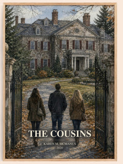 The Cousins watercolour book poster by Karen M. McManus – framed literary art print
