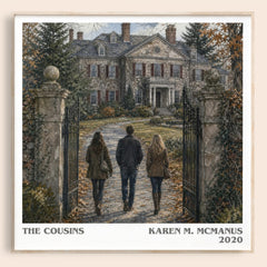 The Cousins literary book poster by Karen M. McManus – framed literary art print
