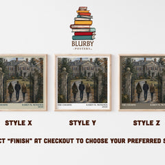 The Cousins literary print in frame leaning in hallway – young adult wall art