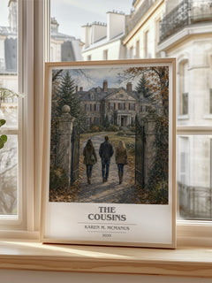 The Cousins book cover poster colour and style options – Karen M. McManus book art