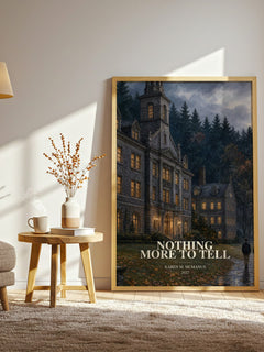 Nothing More to Tell watercolour print in frame leaning in hallway – young adult wall art
