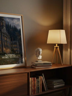 Nothing More to Tell watercolour print on bookshelf – Karen M. McManus fan gift