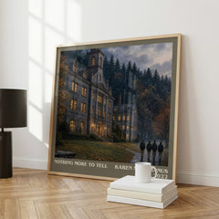 Nothing More to Tell literary print framed by window – literary home decor
