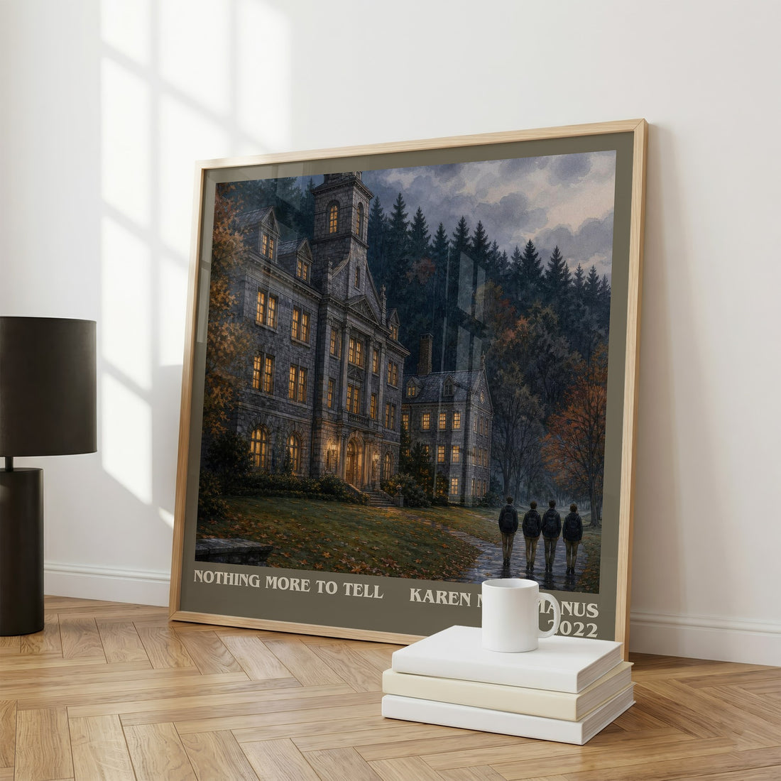Nothing More to Tell literary print framed by window – literary home decor