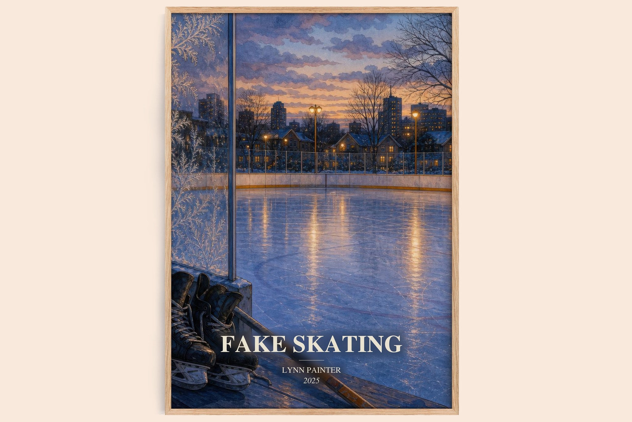 Fake Skating Book Watercolour Illustration by Lynn Painter