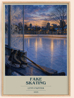 Fake Skating Book Cover Poster by Lynn Painter – framed poster