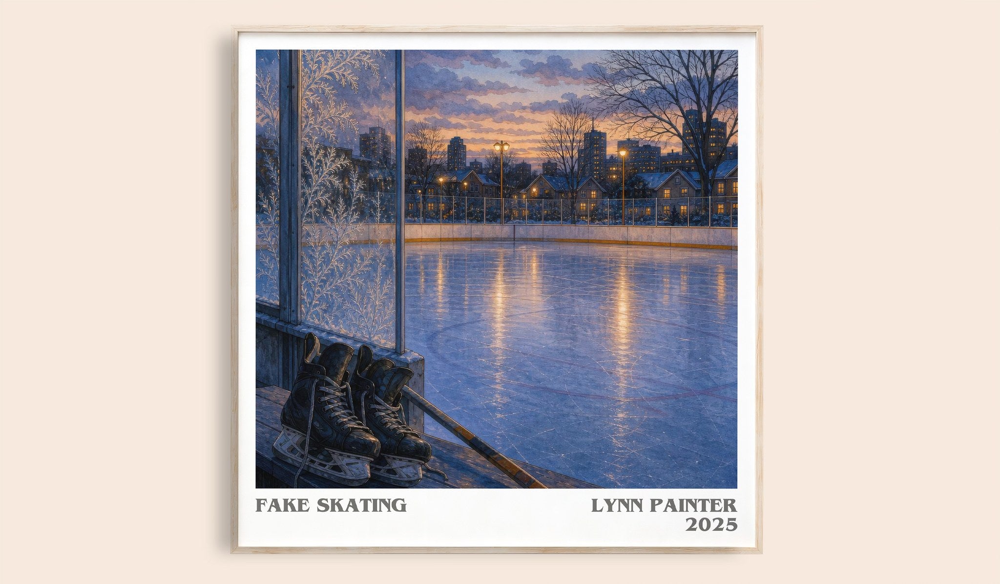 Fake Skating Literary Art Print by Lynn Painter