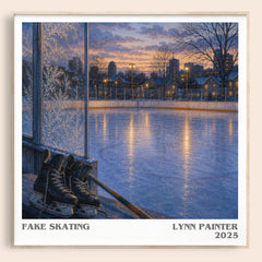 Fake Skating literary book poster by Lynn Painter – framed literary art print
