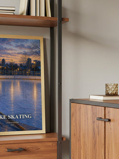 Fake Skating book watercolour illustration paper finish options – matte satin gloss