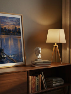 Fake Skating watercolour print on bookshelf – Lynn Painter fan gift