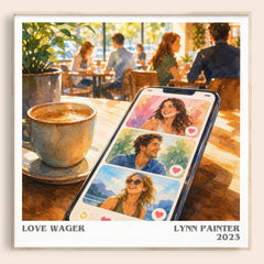 Love Wager literary book poster by Lynn Painter – framed literary art print