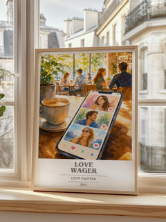 Love Wager book cover poster colour and style options – Lynn Painter book art