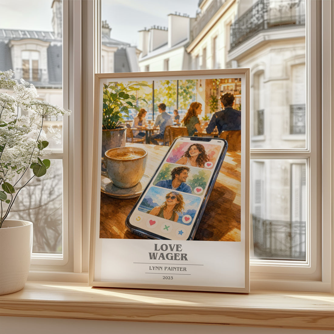 Love Wager book cover poster colour and style options – Lynn Painter book art