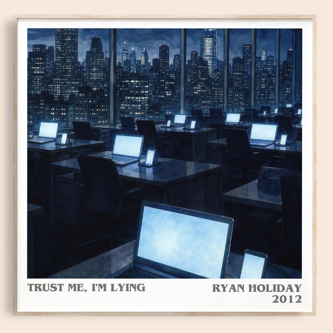 Trust Me, I'm Lying literary book poster by Ryan Holiday – framed literary art print