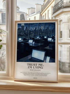 Trust Me, I'm Lying bookish poster colour and style options – Ryan Holiday book art