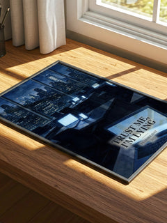 Trust Me, I'm Lying watercolour book poster framed on wall – non fiction wall art