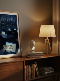 Trust Me, I'm Lying watercolour print on bookshelf – Ryan Holiday fan gift